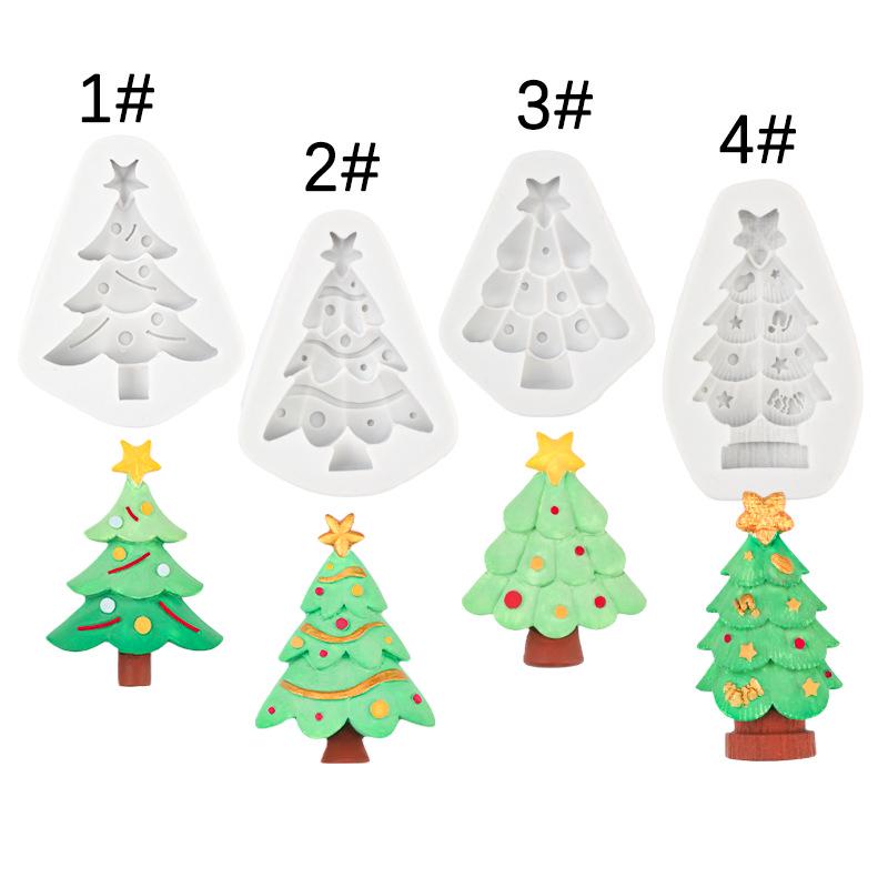 Multe Matrițe de Silicon pentru Tort Brad de Crăciun pentru Decorarea Scenei de Sărbătoare