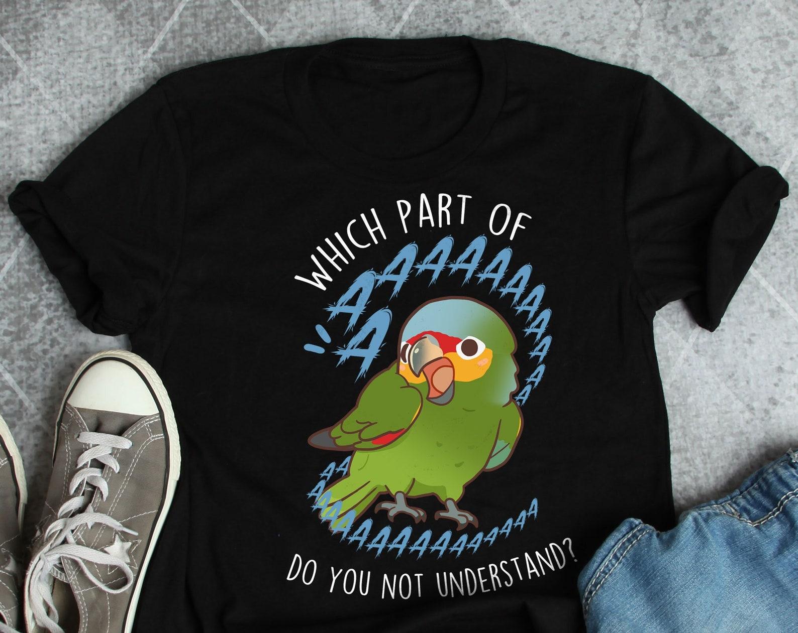 Red-lored Amazon Parrot Shirt, , Funny Parrot Lover Gift, Cute Bird T-shirt, Amazon Parrot Tshirt, Pet Graphic Tee, Birb Mom Dad 100