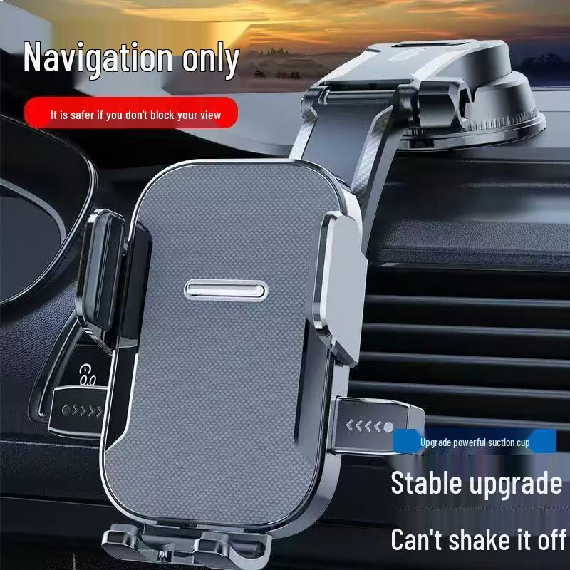 New Rotating Heat-Resistant Car Phone Holder with Suction Cup and Adhesive for Dashboard.