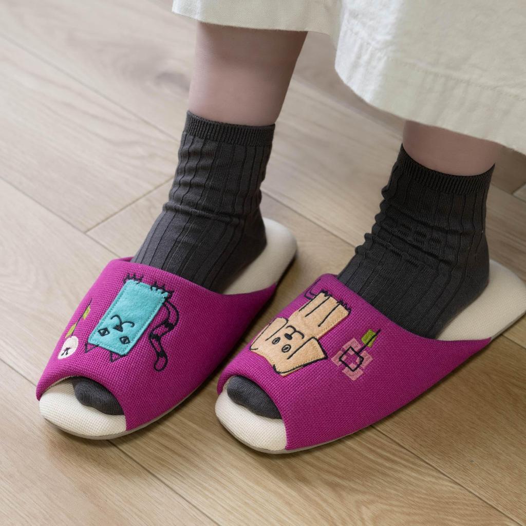 Hokomomola Senko Verdepera Approximately 47151 Slippers, 22-24cm, Pink,