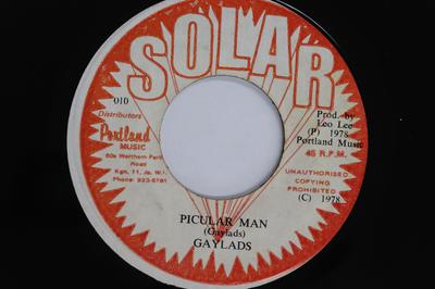 7inch Record GAYLADS / RIGHTEOUS FOUNDATION - Picular Man / Picular Dub 010 Solar 1978 Jamaica Reggae, Ska & Dub Used