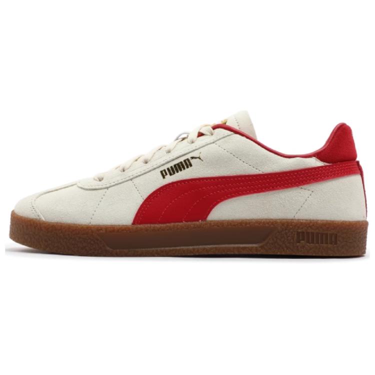 

Puma Club Fashion Удобные Тонкая Подошва Износостойкие Низкие Кеды для Скейтбординга Унисекс Кеды для Скейтбординга Белый Красный Золотой 401514-06 40