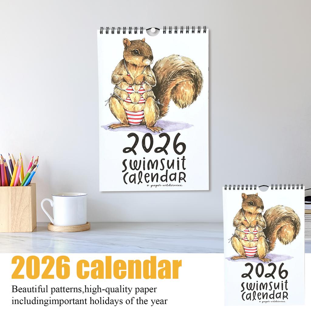 Creative Cute Animal Swimsuit Calendar Cute Animal Creative New Year's Calendar