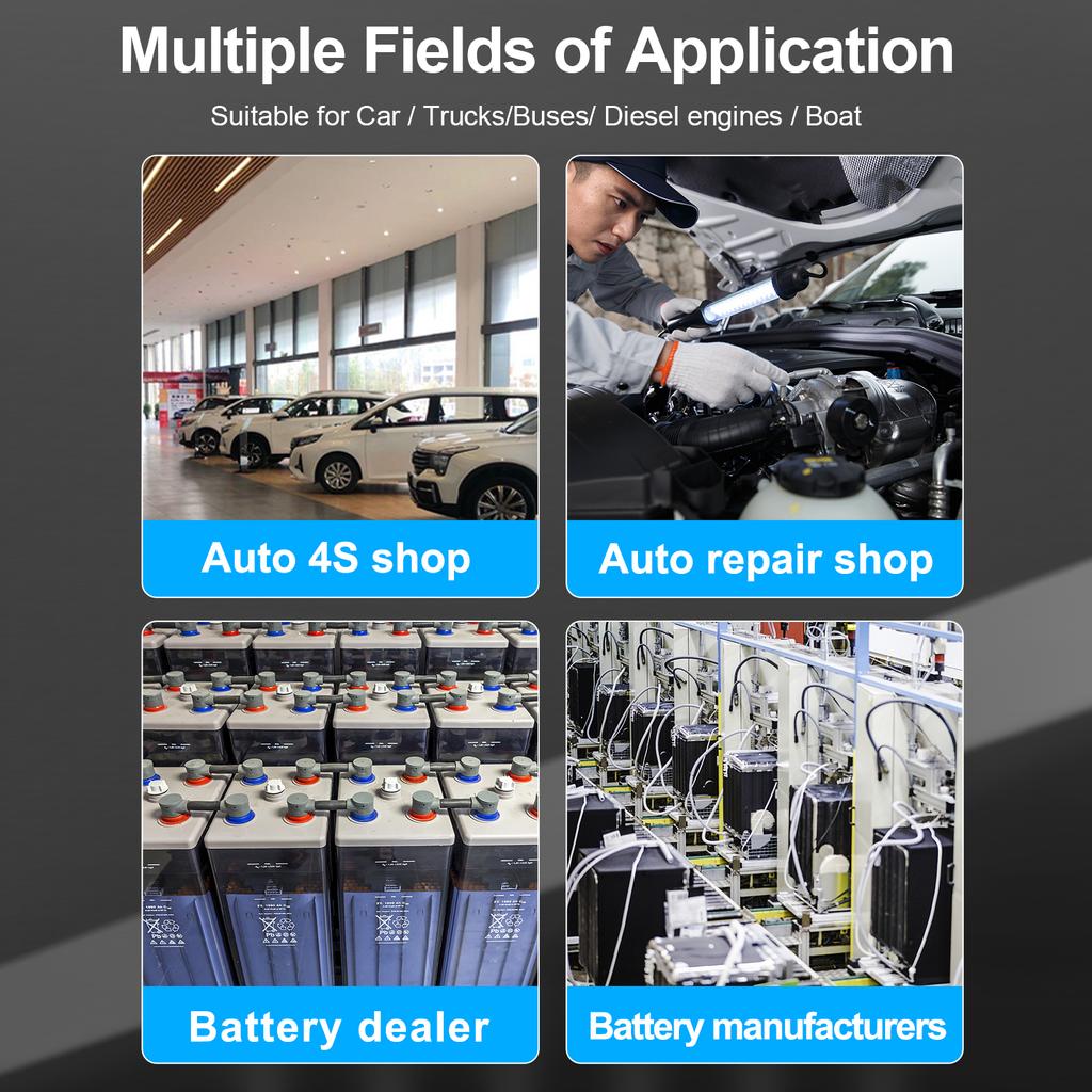 NOYAFA NF-512 Analyzátor autobaterií 12V 24V Analyzátor baterií Automobilový Rychlý Zátěžový Konektor