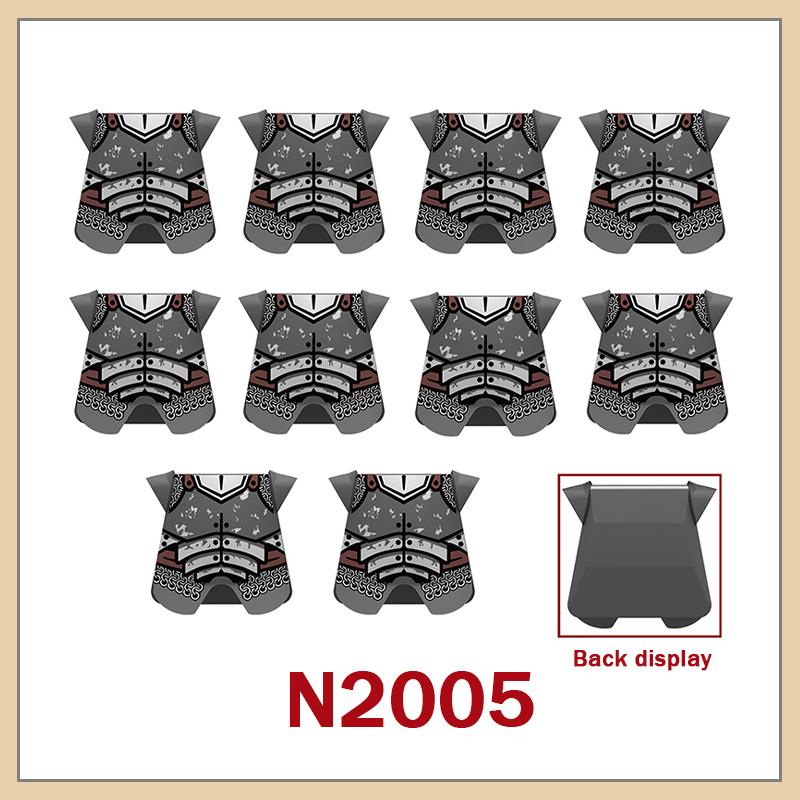 Medieval Military Castle Knight Armour Shoulder Armor Building Blocks Soldier Figure Parts Printed Army Warrior Bricks Toy Gifts