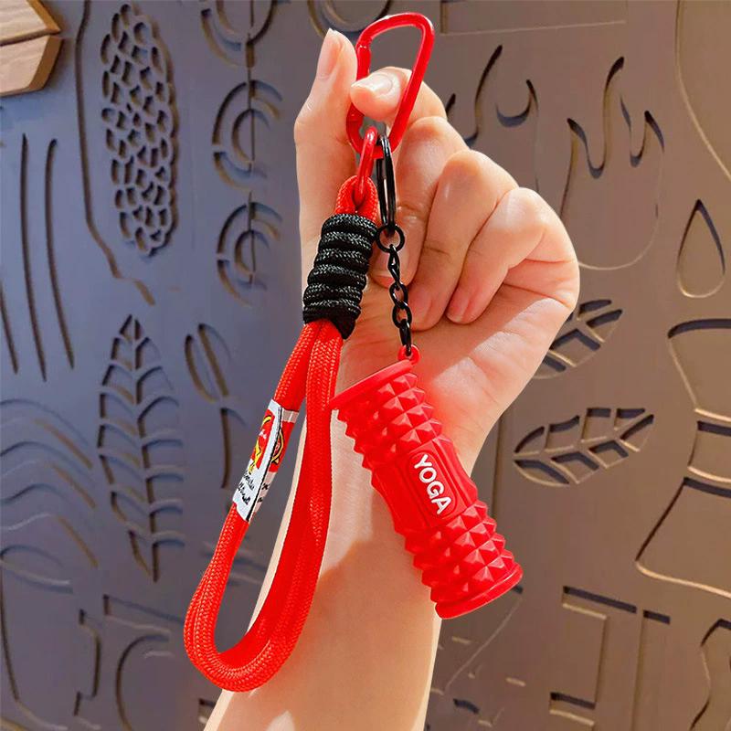 Bag Charm Mini Foam Roller Fitness Silicone Gym Workout Gifts Outdoor Backpack Pendant Gym-lockers Decoration For Gym Lovers