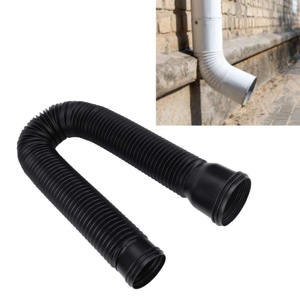 

PE Extendable Drain Away Extender Round Downspout Diverter Rain Gutter Downspout Extension Garden чорний