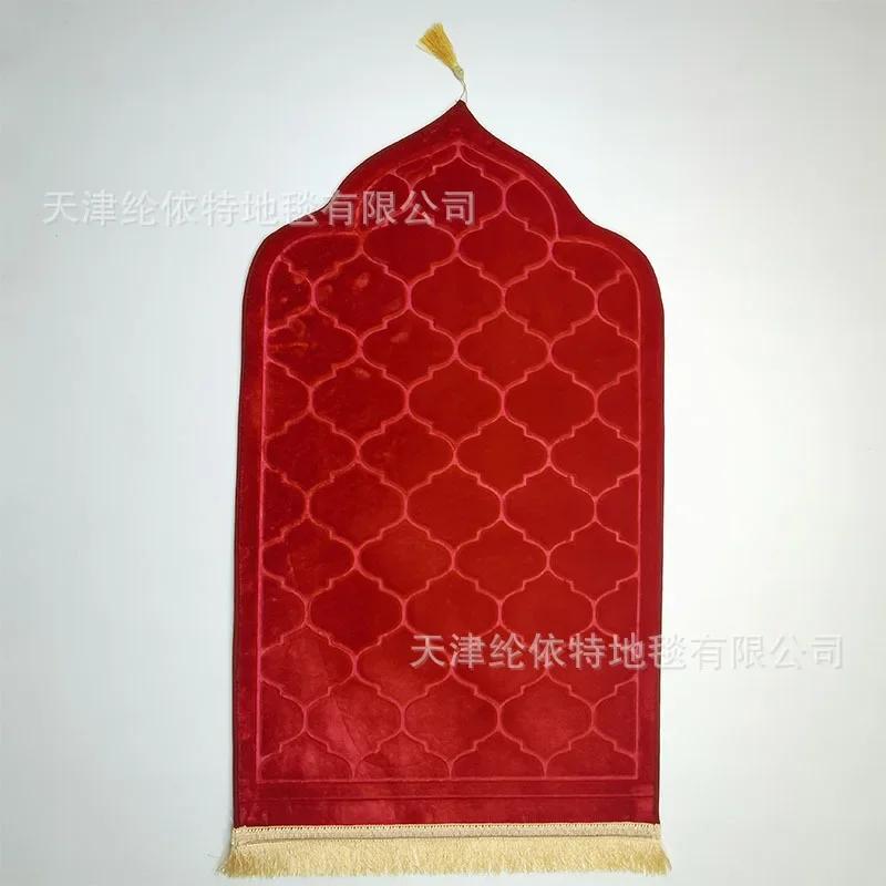 

Многоцветные варианты Коврик для поклонения в форме башни Прямая поставка в одной штуке Неправильный коврик для поклонения Тисненые кисточки 65x110cm красный