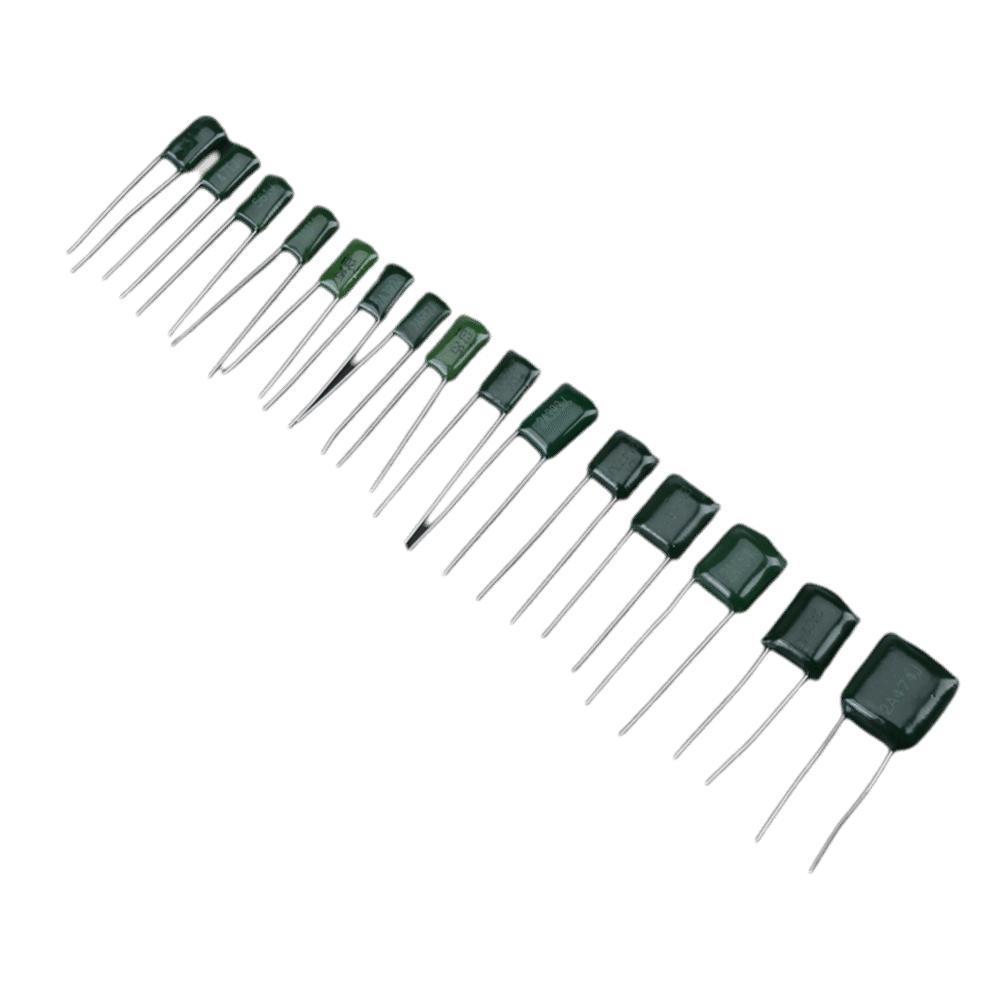 150PCS 100V Rating Capacitors Assortment Kit 0.33nF-470nF Capacitance Meters  Repair Work