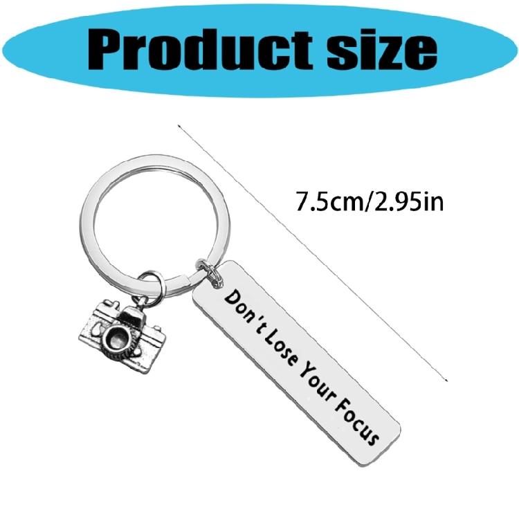 Photography Theme Keychain Stainless Steel Vintage Camera Design Smooth Brims Everyday Carry Accessory For Adults