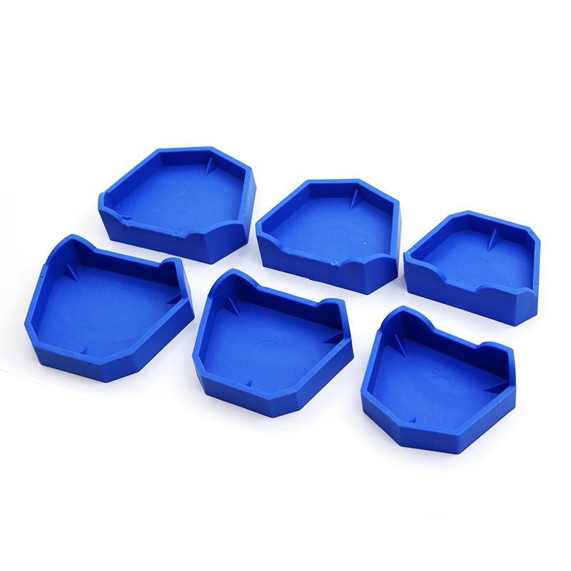 2/6Pcs Dental Model Base Set Silicone Plaster Model Base Dental Lab Denture Impression Tray Former Base Dentist Tools