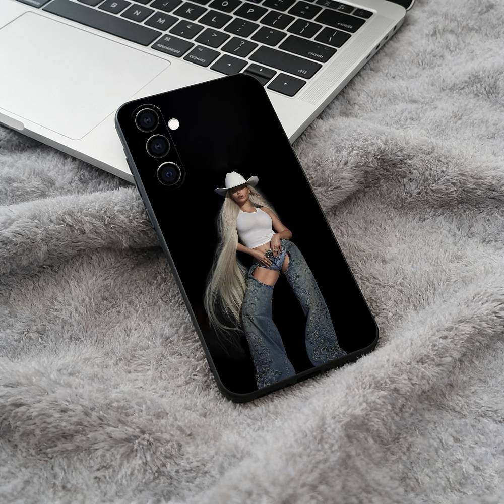 Music legend-B-Beyoncé Phone Case For Samsung Galaxy A73,A71 A72,A70,A53,A52,A51,Soft Silicone Black Cover