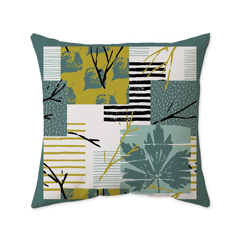 Nordic Geometric Ultra-Soft Cushion Cover, Retro Indian Light Luxury Sofa & Bedroom Lumbar Pillow