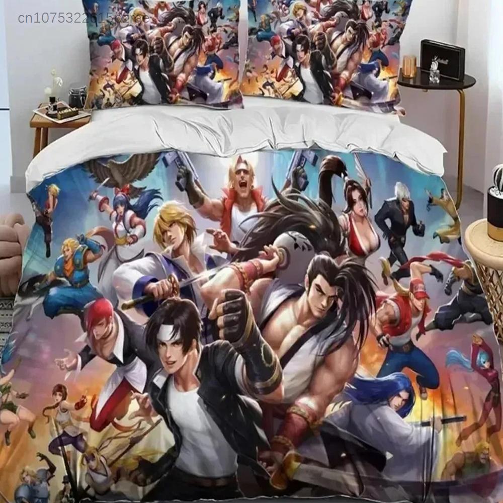 3D Print Game King Of Fighters Retro Bedding Set Boys Girls Twin Queen Size Duvet Cover Pillowcase Bed Kids Adult