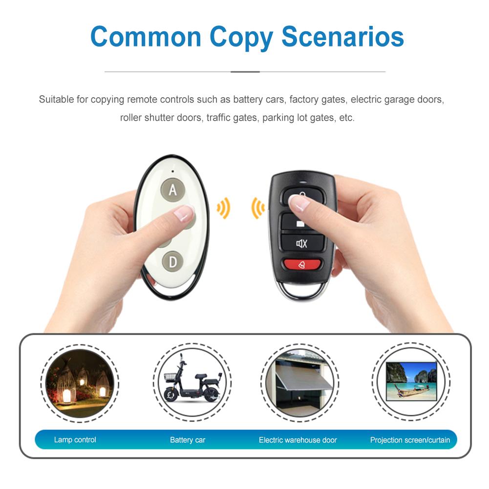 315MHz/433MHz Clone Remote Control Universal Garage Door Gate Opener Fixed Learning Code Wireless Clone Switch for Electric Gate