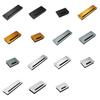 Pasacables Rectangulares para Escritorio con Cepillo de Aleación de Aluminio Cubiertas para Agujeros de Cableado Agujero de Cable para Mesa Ferretería para Muebles