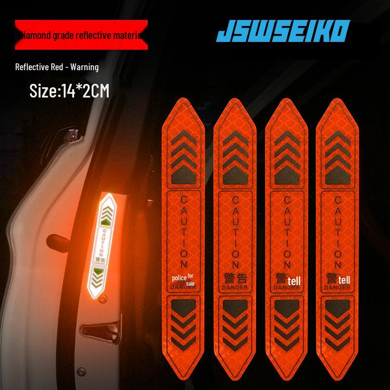 Светоотражающая наклейка-предупреждение о безопасности на дверь автомобиля - Наклейка-полоска для защиты от царапин