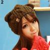 Women's Winter Knit Crochet Braided Cat Ears Beret Beanie Ski Knitted Hat Cap