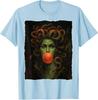 Medusa Kaugummi Feministin Griechische Mythologie Halloween T-Shirt Mythisches Monster Schlangenhaar Gorgone Lustig Fantasy Ästhetik Kleidung