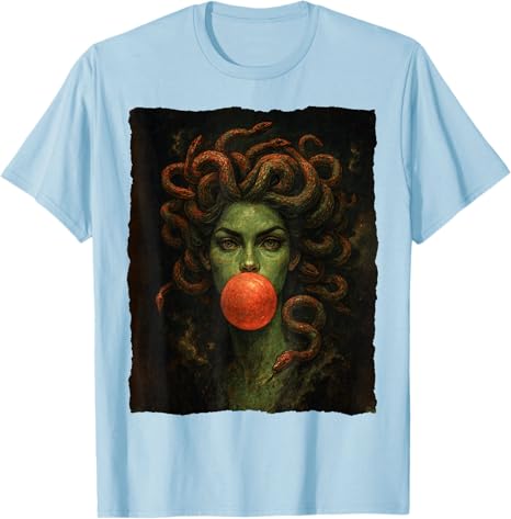 

Medusa Bubblegum Feminist Greek Mythology Halloween TShirt Mythical Monster Snake Hair Gorgon Funny Fantasy Aesthetic Clothes 4XL