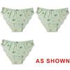 TERMEZY 3Pcs/Lot Women's Sexy Ice Silk Panties Printed High Elasticity Cool Briefs Low-Rise Seamless Breathable Briefs