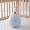 Dispensador de jabón de manos redondo de cerámica minimalista Botella de jabón de manos para hotel Botella de loción para baño Bomba de jabón Accesorios de baño para el hogar