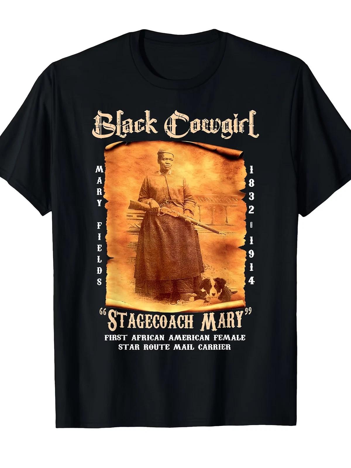 Black Cowgirl Stagecoach Mary Fields Old West Black History T-Shirt[Cool Design] XXL