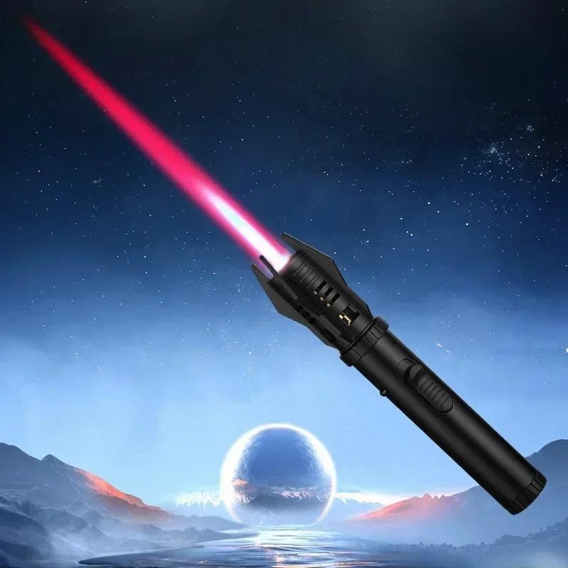 Planet Lightsaber Metal Outdoor Windproof Turbine Torch Jet Lighter BBQ Welding Cigar Tool Butane Gas Lighter 360° Gun