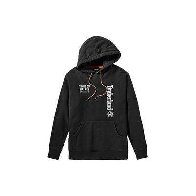 Timberland Letter Print Loose Sports Hoodie Men Hoodies Black A28MP-001