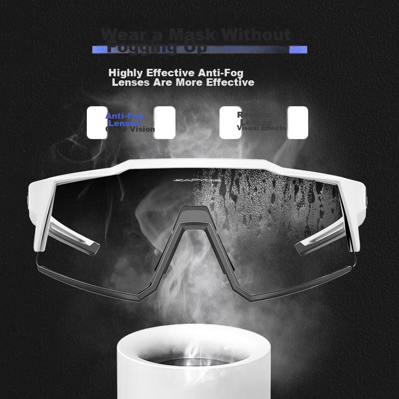 Fahrradbrille mit photochromen Gläsern, Professionelle winddichte Brille für Rennräder, Sportbrille für Kurzsichtigkeit, Tag- und Nachtgebrauch,