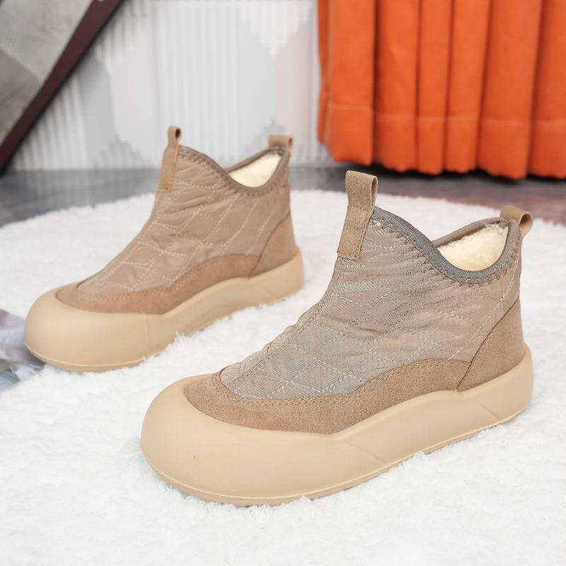 Höhenvergrößernde Schneestiefel High-Top Lässige Damenschuhe Fleece und Verdickte Baumwollstiefel