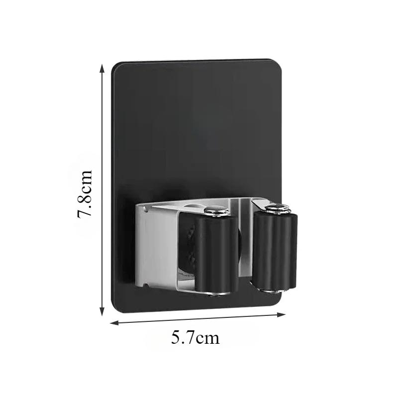 Multi-Purpose Hooks Adhesive Wall Hanging Mop Rack Broom Hanger Hook Kitchen Bathroom Organization Home Organizer Accessories