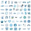 60/120 New Style Sky Sea Blue Small Fresh Graffiti Stickers Suitcase Waterproof Mobile Phone Computer Stickers