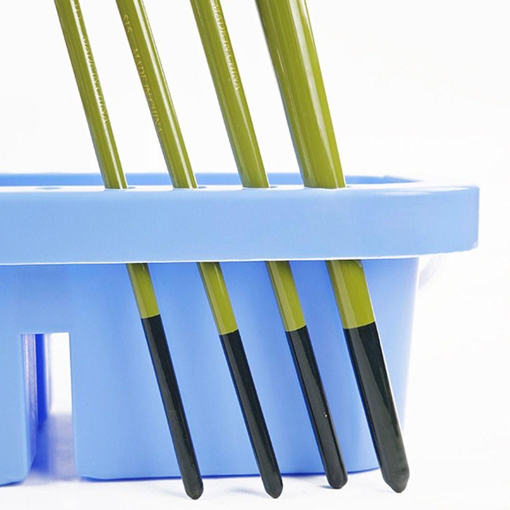 Multifunctional Paint Box Rectangular Blue Palette 3-in-1 Brush Washer Brush Bucket  Oil Painting