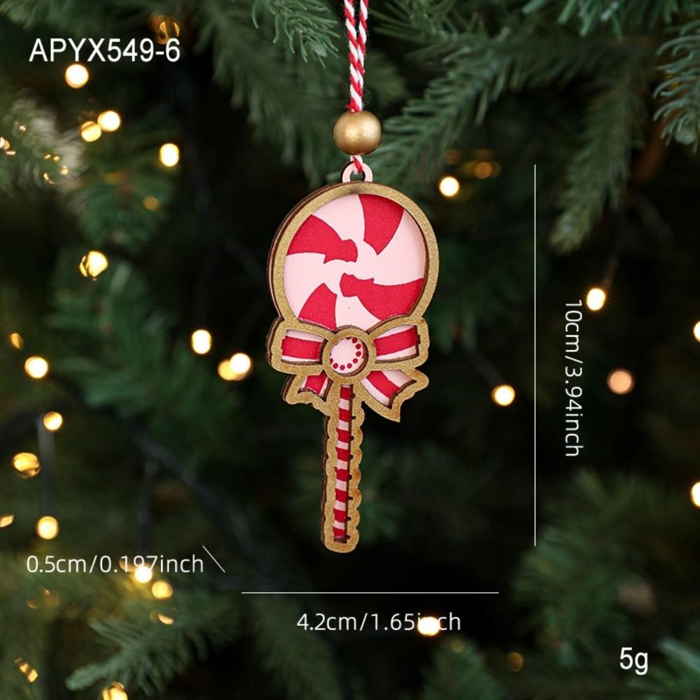 Red Christmas Wooden Plaque Ornaments Wooden DIY Christmas Tree Pendant Christmas Tree Hanging Ornaments Christmas Navidad Gift