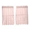 Tier And Valance Curtain 3 Pieces Embroidered Kitchen Curtains