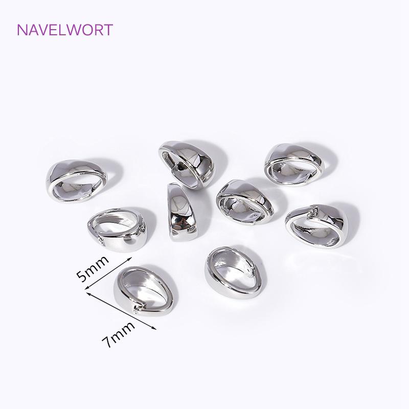 

18K Gold Plated Brass Metal Smooth Pendant Bail Pinch Hook Clips Connector For DIY Jewelry Making Accessories 50 pieces
