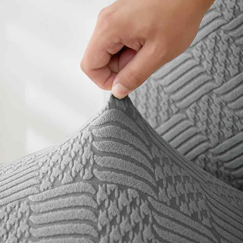 Jacquard Bar Chair Cover Short Back Scandinavian Stool Seat Covers Slipcovers Hotel Dining Small Size Solid Color Chair Case 1pc