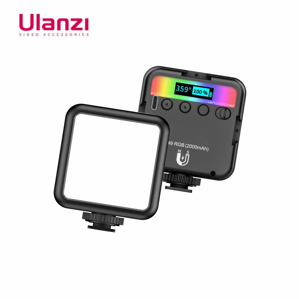 

ulanzi VL49 RGB карманный светодиодный видео свет фотографии заполняющий свет 2500K-9000K затемняемый CRI95 + встроенный
