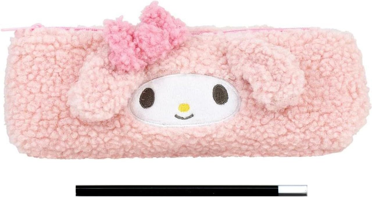 

Sanrio Fluffy Pencil Case, Pen Pouch, Accessory Case, My Melody Set (Pencil Case, Pencils)