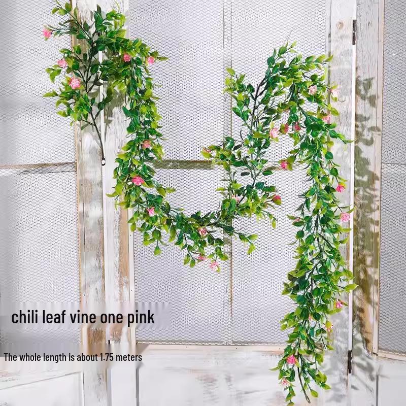 Rattan Vine Decorative Fake Leaves for Ceiling and Pipe Covering