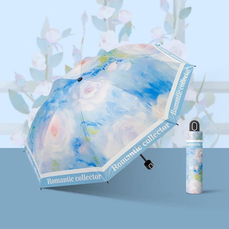 

Tian Ai Rose Oil Painting UV Protection All-Weather Umbrella