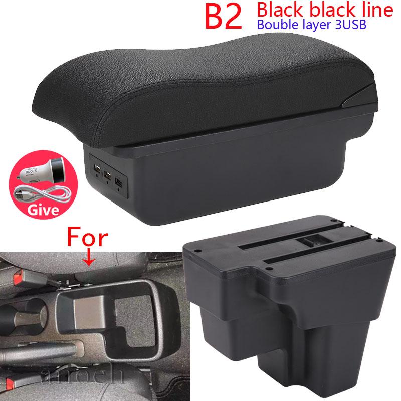 For KIA RIO Armrest Box For KIA STONIC Cerato Car Armrest Curved Surface leather Simple installation Storage box 2015-2025