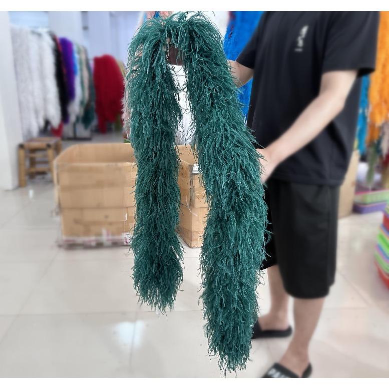 DIY 2 Meter Natürliche Straußenfedern Boa 1 2 3 4 6 Lagen Federn Boa für Hochzeits-Weihnachts-Party-Kleid Dekoration Schal Accessoire Schal