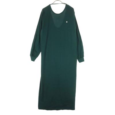 Beauty Products CONVERSE TOKYO Cotton Made In Japan One Point Logo Long Sleeve Back Open Long Dress Women Used