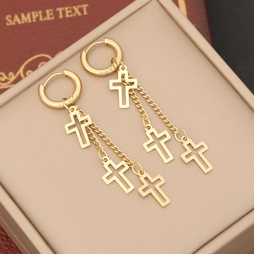 Fashionable Accessories, Long Tassel Earrings, Personalized Cross Earrings, Temperament, Butterfly Earrings, Jewelry Gifts