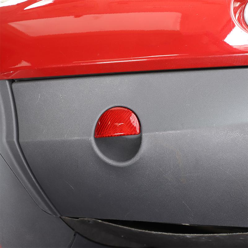 Car Glove Box Switch Cover Trim For Fiat 500 2007-2026 Real Carbon Fiber Interior Car Accessories