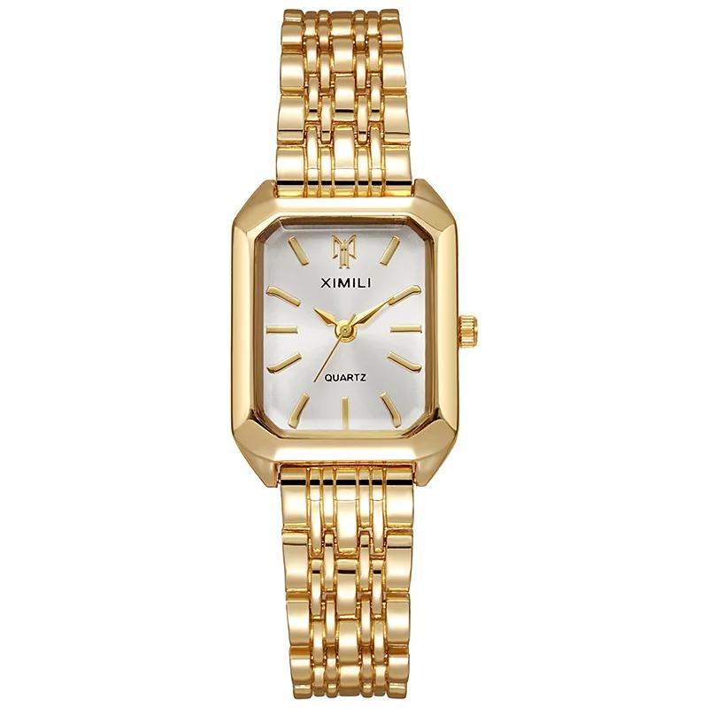 Luxus Quadratische Damen Quarz Uhr Mode Römische Zifferblatt Damen Armbanduhr Reloj Mujer Mädchen Uhr Geschenk (Ohne Box) Damenuhren
