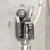 Wall-Mounted Suction Cup Toothbrush & Toothpaste Holder Set with Tooth Squeezer and Cup for Family Bathrooms
