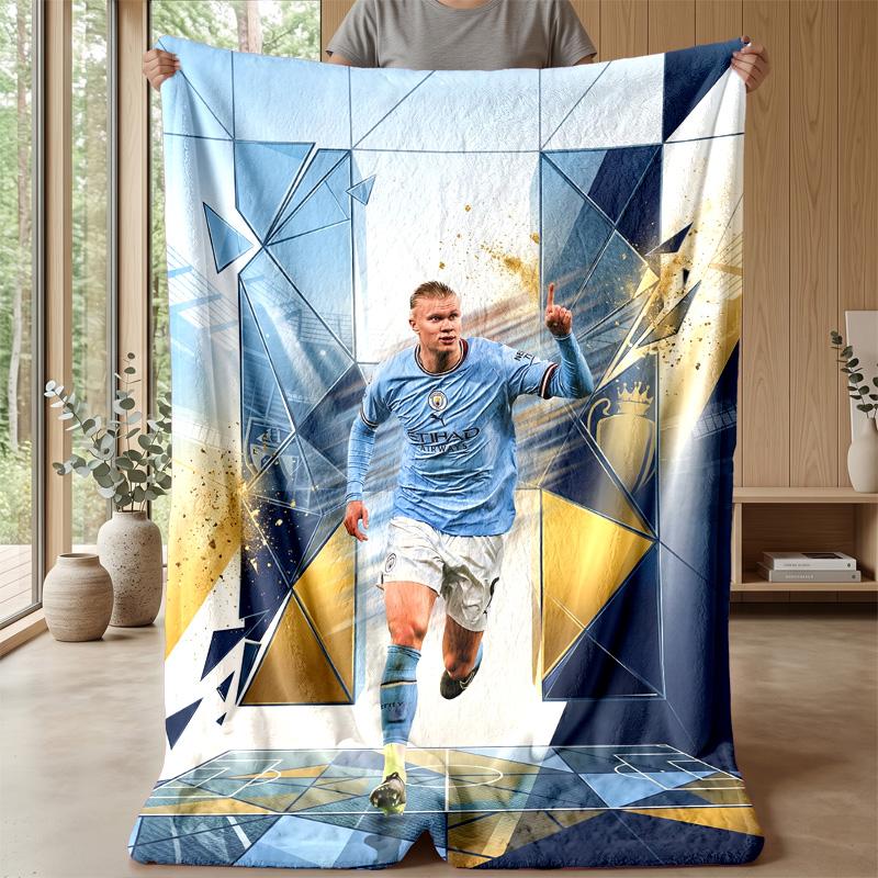 Erling Haaland Soft Flannel Fleece Blanket Lightweight Cozy Warm Throw Blanket For Sofa Bed Home Decor